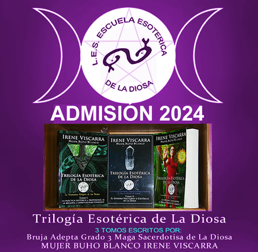 LES Escuela Esoterica de La Diosa anuncia la admisión 2024 para magia, tarot, chamanismo: La Brujería original y completa.